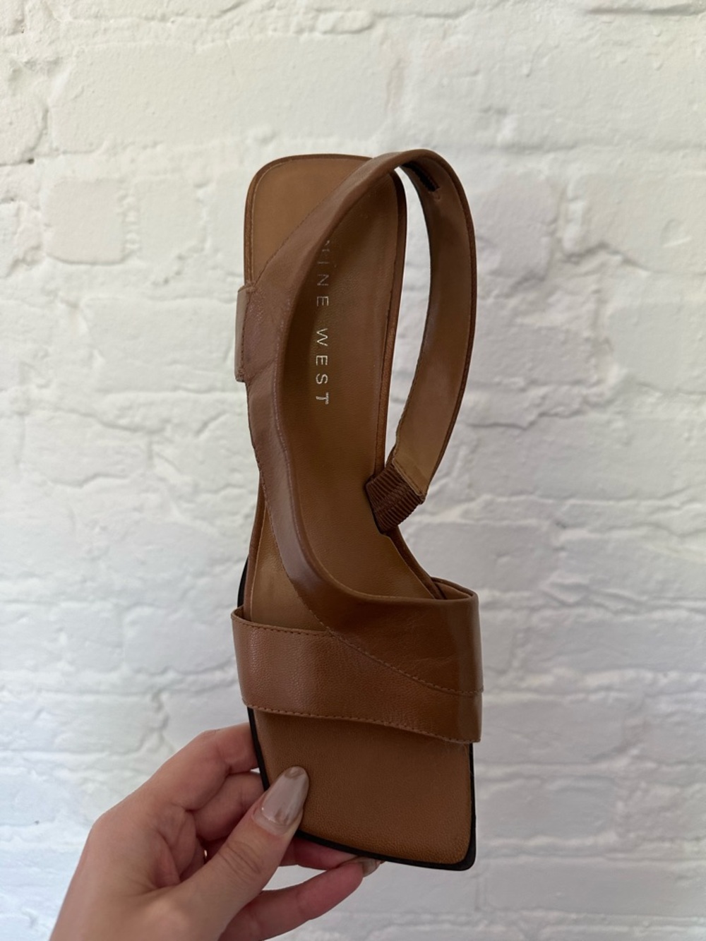 Nine West • Vintage Square Toe Leather Heels
